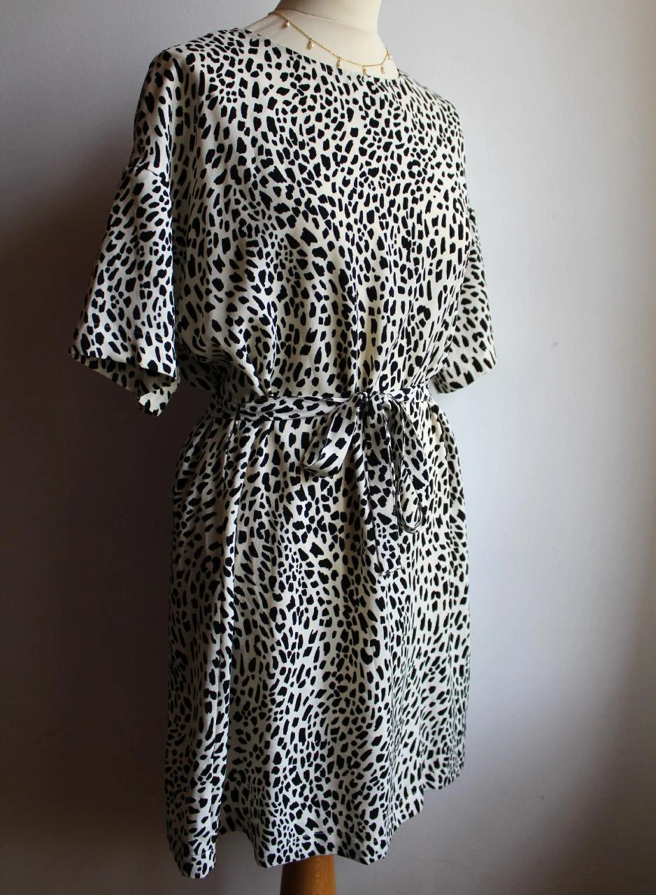 Robe Primark imprimé tacheté crème et noir – photo 2